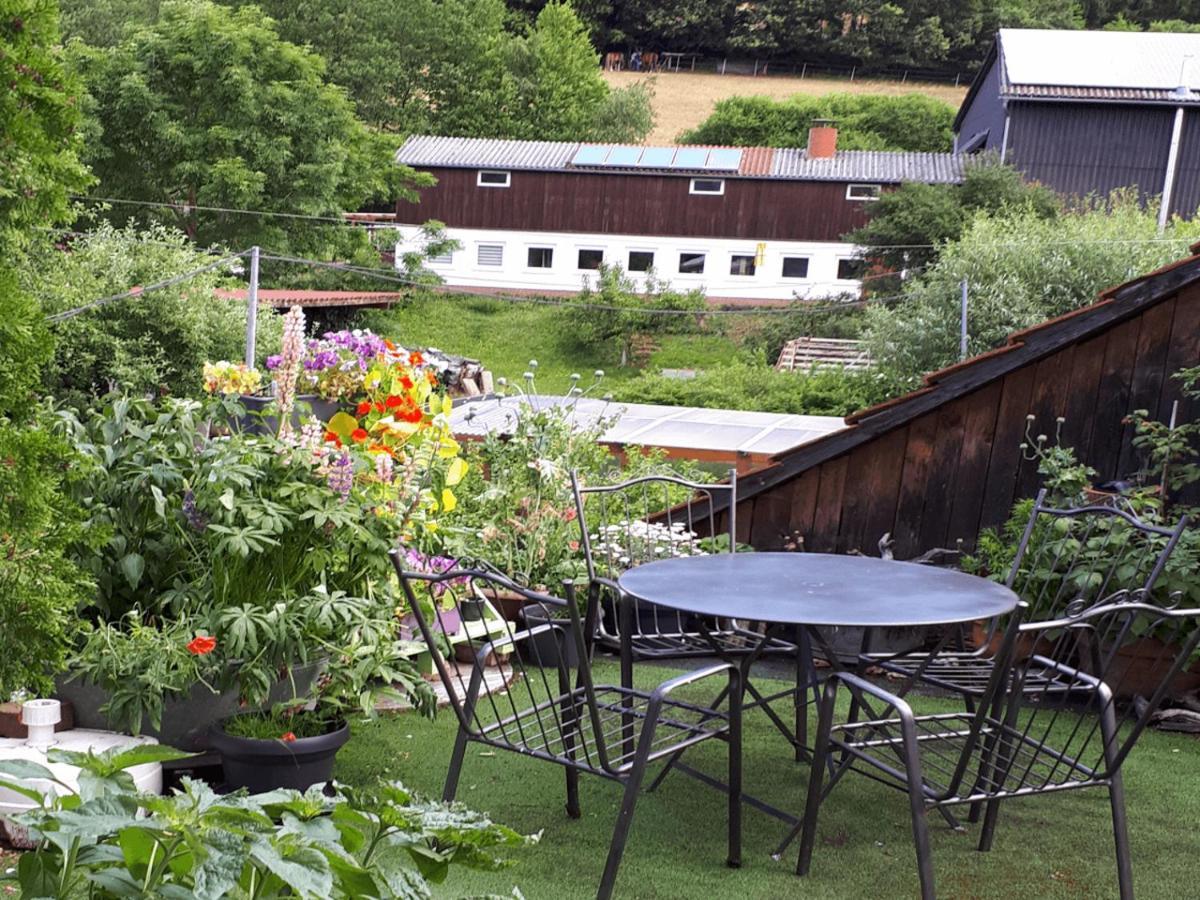 Aeltestes Haus In Quentel - Ferienwohnung 2 Mit Dachterrasse Hessisch Lichtenau Exterior photo